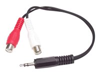 StarTech.com Cable Convertidor Adaptador Audio 15cm Mini Jack 3,5 mm a RCA Estéreo - Conversor Clavija MiniJack a RCA Rojo Blanco - cable de audio - 15.24 cm
