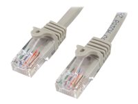 StarTech.com Cable de Red de 0,5m Gris Cat5e Ethernet RJ45 sin Enganches - Latiguillo Snagless - cable de interconexión - 50 cm - gris