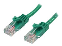 StarTech.com - Cable de Red de 0,5m Verde Cat5e Ethernet RJ45 sin Enganches - Latiguillo Snagless - cable de interconexión - 50 cm - verde
