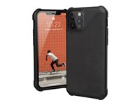 UAG Rugged Case for iPhone 12/12 Pro 5G [6.1-inch] - Metropolis LT Leather Black - carcasa trasera para teléfono móvil