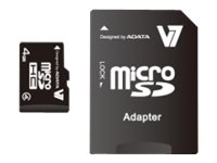 V7 VAMSDH4GCL4R-2E - tarjeta de memoria flash - 4 GB - microSDHC