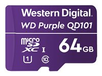 WD Purple SC QD101 WDD064G1P0C - tarjeta de memoria flash - 64 GB - microSDXC UHS-I