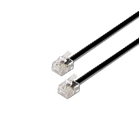 AISENS Cable de Teléfono RJ11 6P4C Aisens A143-0319/ 2m/ Negro A143-0321