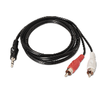AISENS Cable Estéreo Aisens A128-0141/ Jack 3.5 Macho - Jack 3.5 Macho/ Hasta 0.1W/ 30cm/ Negro A128-0141