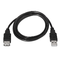 Aisens Cable USB 2.0 Tipo A/M-A/H negro 1.8m A101-0016