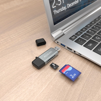 Aisens CARD READER SD MICROSD MMC     PERPRS-MMC MMC MICRO USB-A USB-C ASCR-2AC11-GR