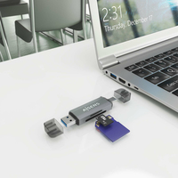 Aisens CARD READERSD MICRO SD MMC     PERPRS-MMC MMC MICRO USB-A Y USB-C G ASCR-2AC08-GR