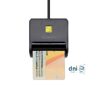 Aisens SMART CARD READER DNI BLACK    PERP ASCR-SN01-BK