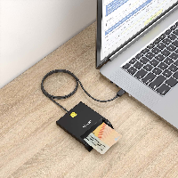 Aisens SMART CARD READER DNI BLACK    PERP ASCR-SN06-BK