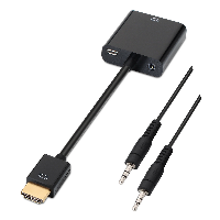 VERSOR HDMI A SVGA+AUDIO HDMI  CABLA/M-SVGA/H+JACK 3.5/H NEG 10CM+1 A122-0126