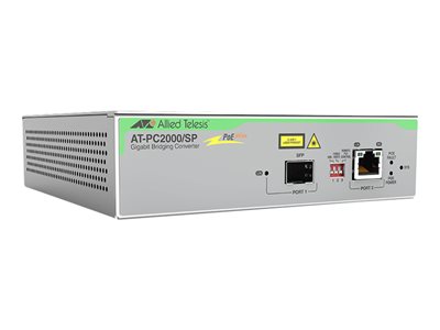  ALLIED TELESIS  AT PC2000/SP - conversor de soportes de fibra - 10Mb LAN, 100Mb LAN, 1GbE - Conforme a la TAAAT-PC2000/SP-960