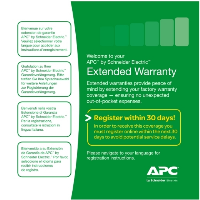 APC Extended Warranty - ampliación de la garantía - 1 año - envío