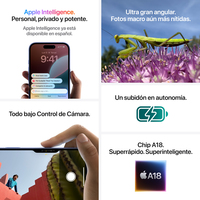 APPLE Smartphone Apple iPhone 16e 128GB/ 6.1"/ 5G/ Negro MG8M4QL/A