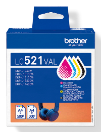 Brother 4-PACK BLACK CYAN MAGENTA AND  SUPLYELLOW INK CARTRIDGES STANDARD Y LC521VAL