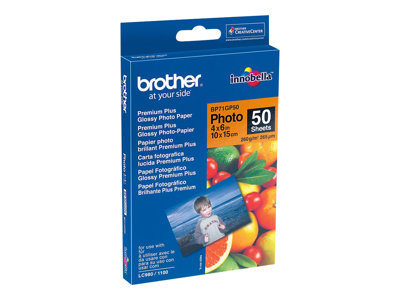 BROTHER  BP - papel fotográfico brillante - brillante - 50 hoja(s) - 100 x 150 mmBP71GP50