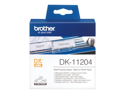  BROTHER  DK-11204 - etiquetas para usos múltiples - 400 etiqueta(s) - 17 x 54 mmDK11204