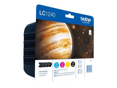  BROTHER  LC1240 - paquete de 4 - negro, amarillo, cián, magenta - original - cartucho de tintaLC1240VALBP