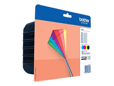  BROTHER  LC223 - paquete de 4 - negro, amarillo, cián, magenta - original - cartucho de tintaLC223VALBP