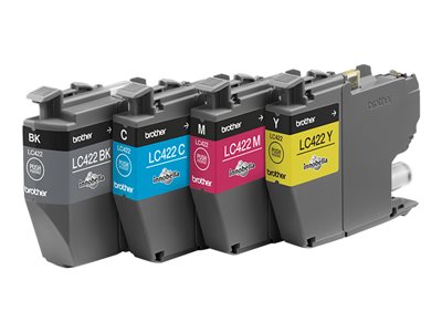  BROTHER  LC422 Value Pack - paquete de 4 - negro, amarillo, cián, magenta - original - cartucho de tintaLC422VAL