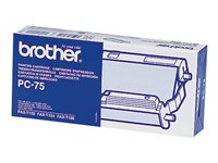 Brother PC75 - negro - casete con cinta de impresión