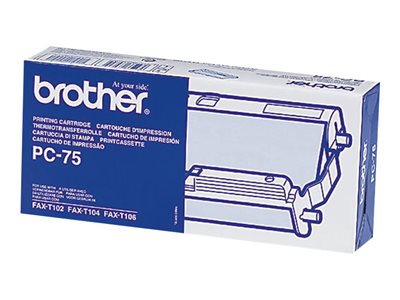  BROTHER  PC75 - negro - casete con cinta de impresiónPC75