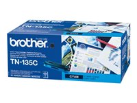 Brother TN135C - Alto rendimiento - cián - original - cartucho de tóner