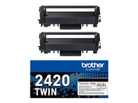 Brother TN2420 TWIN - paquete de 2 - Alto rendimiento - negro - original - cartucho de tóner
