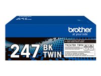 Brother TN247BK TWIN - paquete de 2 - Alto rendimiento - negro - original - cartucho de tóner