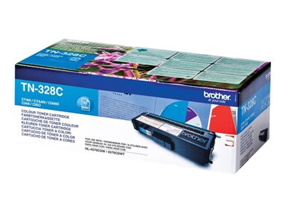  BROTHER  TN328C - cián - original - cartucho de tónerTN328C