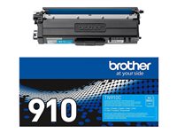 Brother TN910C - Ultra Jumbo - cián - original - cartucho de tóner
