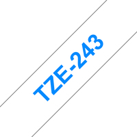 Brother TZE-243 LAMINATED TAPE 18MM 8M SUPLBLUE ON WHITE TZE243