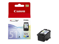 Canon CL-511 - color (cian, magenta, amarillo) - original - cartucho de tinta