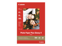 Canon Photo Paper Plus Glossy II PP-201 - papel fotográfico brillante - brillante - 20 hoja(s) - A3