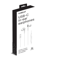 Celly Auriculares cable Usb-C Blanco UP1200TYPECWH