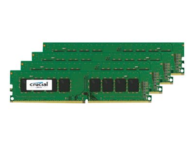  Crucial Technology Crucial - DDR4 - kit - 64 GB: 4 x 16 GB - DIMM de 288 contactos - 2400 MHz / PC4-19200 - sin búferCT4K16G4DFD824A