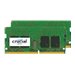  Crucial Technology Crucial - DDR4 - kit - 8 GB: 2 x 4 GB - SO-DIMM de 260 contactos - 2400 MHz / PC4-19200 - sin búferCT2K4G4SFS824A