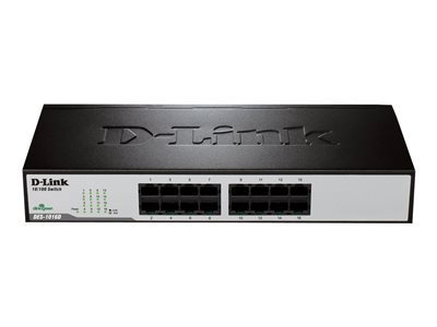  D-LINK  DES 1016D - conmutador - 16 puertos - sin gestionar - montaje en rackDES-1016D