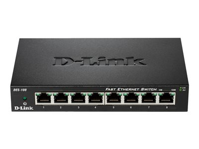  D-LINK  DES 108 - conmutador - 8 puertosDES-108