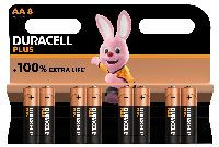 Duracell Plus Power Pila Alcalina AA LR6 Blister*8 DRLR6P8B