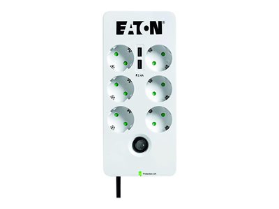  EATON  Protection Box 6 USB DIN - protector contra sobretensiones - 2500 vatiosPB6UD