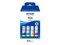 Epson 104 - paquete de 4 - negro, amarillo, cián, magenta - original - recarga de tinta