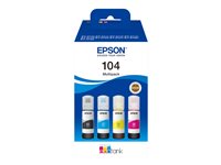 Epson 104 - paquete de 4 - negro, amarillo, cián, magenta - original - recarga de tinta