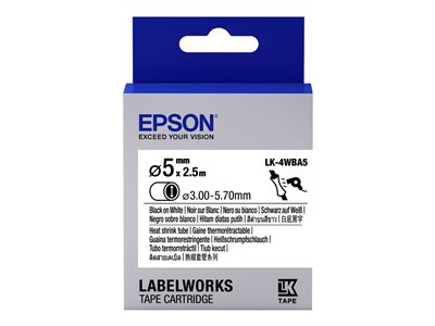  EPSON  LabelWorks LK-4WBA5 - tubo - 1 bobina(s) - Rollo (0,5 cm x 2,5 m)C53S654904