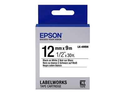  EPSON  LabelWorks LK-4WBN - cinta de etiqueta - 1 cinta(s) - Rollo (1,2 cm x 9 m)C53S654021