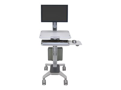  ERGOTRON  WorkFit-C Single LD Sit-Stand Workstation - carrito - para pantalla LCD / teclado / ratón / cuaderno - gris24-198-055