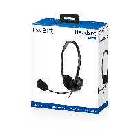 EWENT Auriculares diadema con micro mini jack EW3567
