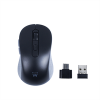 EWENT EW3204 Ratón inalámbrico 2.4GHz click silen EW3204