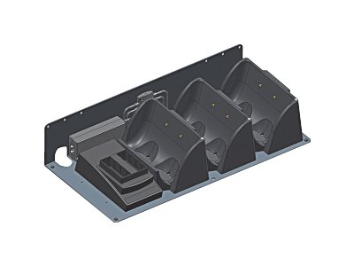  Honeywell Datamax Multi-Bay Charging Kit, RL series, 3-Upright Unit & 2 Battery Depot Charger - base de carga / cargador de batería229029-000