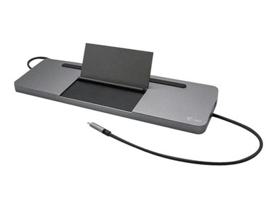  I-TEC  USB-C Metal Ergonomic 4K 3x Display Docking Station + Power Delivery - estación de conexión - USB-C / Thunderbolt 3 - VGA, HDMI, DP - 1GbEC31FLATDOCKPDPRO