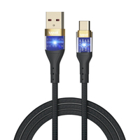 iggual Cable USB-A a tipo C 3A 100 cm trenzado LED IGG319994